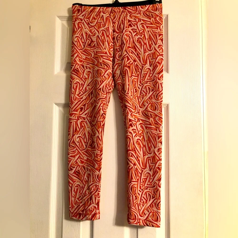 Children’s place‎ candy cane leggings dance polyester spandex girls 7/8 Medium